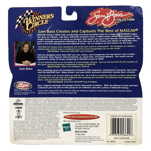 2004 1/64 Jeff Gordon #24 DuPont w/Hood Magnet & 2000 1/43 Sam Bass Design LE - Picture 8 of 9